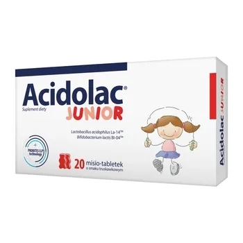 Acidolac Junior o smaku truskawkowym 20 misiotabletek