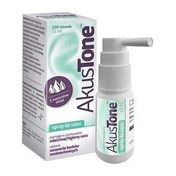 Akustone, spray do uszu, 15 ml (300 dawek)
