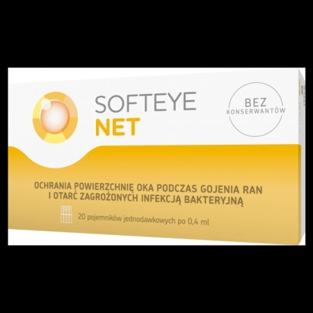 Softeye Net żeldooczu 20poj.po0,4ml żel do oczu - 20 poj. po 0,4 ml
